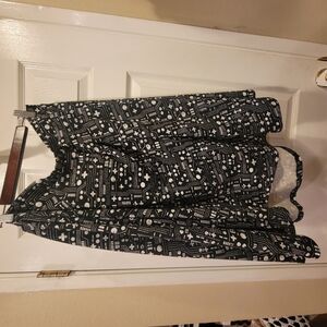 Lularoe Black and White Game Controller Patterned Skirt